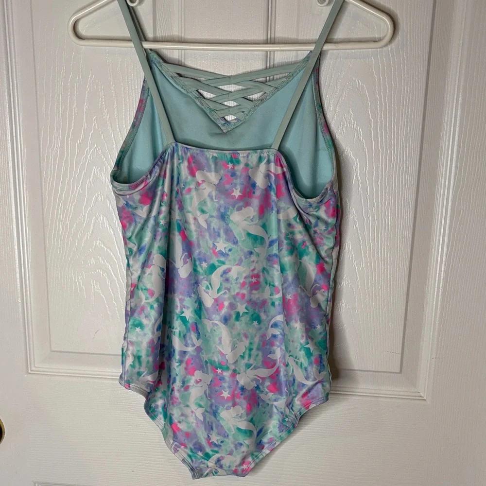 Girls Little Mermaid Star Print One Piece Swimsuit Bathing suit